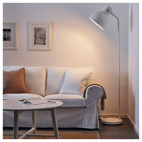 Светильник напольный ХЕКТАР, белый - схема-чертеж с размерами