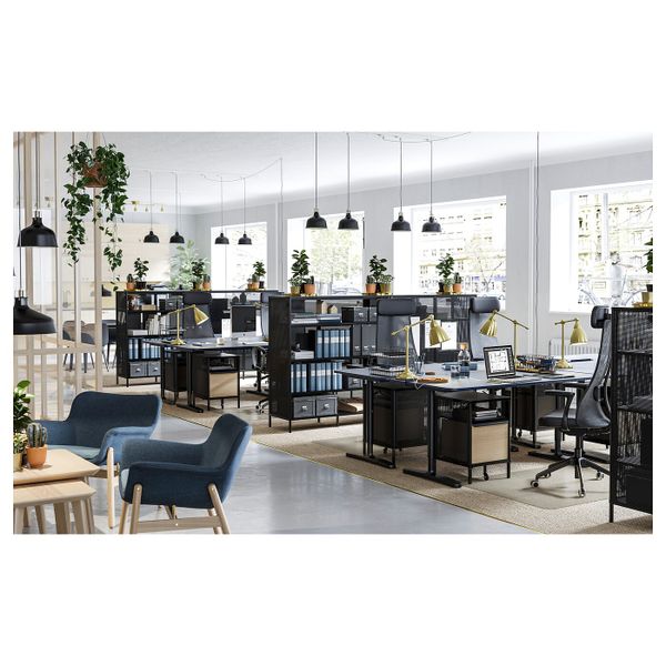 Модуль для хранения, на ножках, сетка черный 41x61 см IKEA BEKANT БЕКАНТ 192.824.10 - фото 2