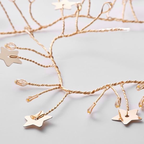 Светодиодная гирлянда, 80 ламп, с батарейным питанием мини/звезда золотой IKEA STRÅLA СТРОЛА 805.031.20 - фото 2