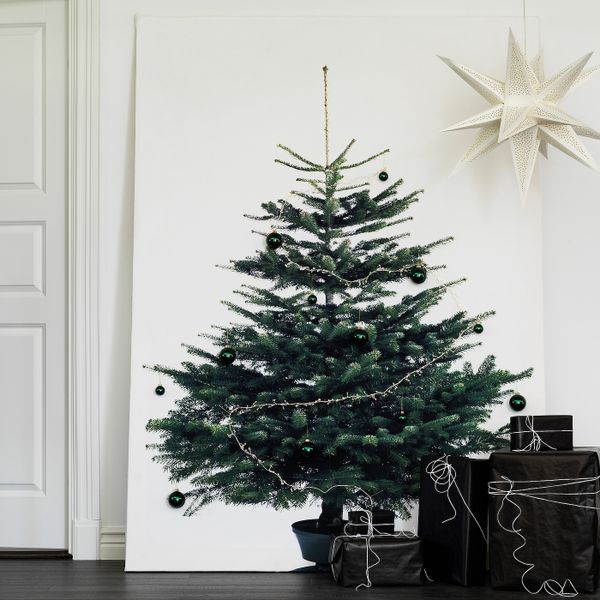 Отрез ткани, рождественская елка белый, зеленый 150x220 см IKEA ВИНТЕР 2020 204.759.74 - схема-чертеж с размерами