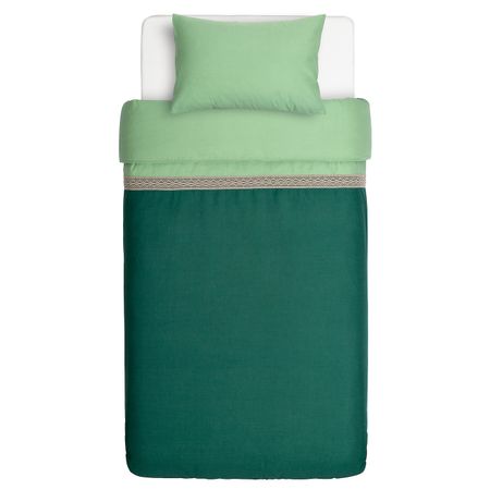 Пододеяльник и 1 наволочка, зеленый 150x200/50x70 см IKEA VÅRVERONIKA ВАРВЕРОНИКА 604.693.39
