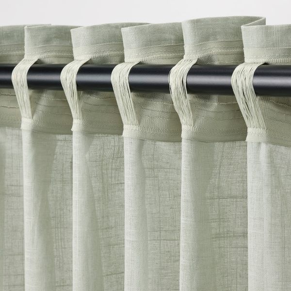 Гардины, 2 шт., светло-зеленый 145x300 см IKEA SILVERLÖNN СИЛВЕРЛЁНН 904.880.96 - схема-чертеж с размерами