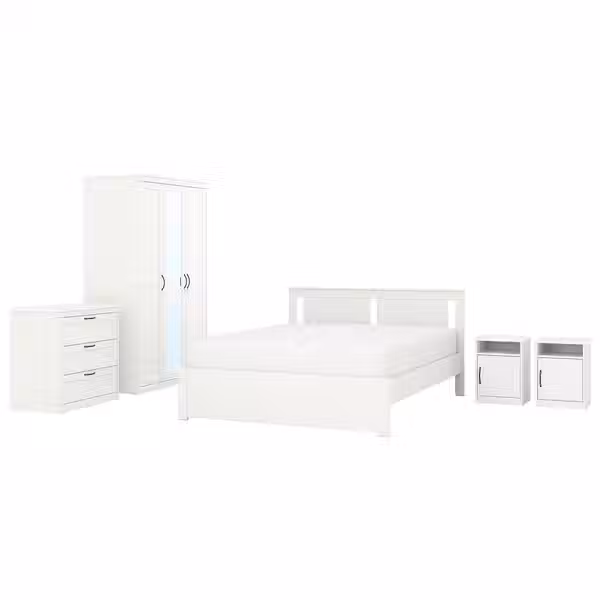 SONGESAND Комплект мебели д/спальни, 5 предм. - белый 140x200 см - фото 1