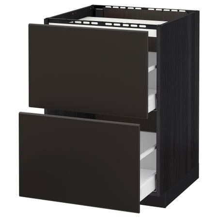 Напольный шкаф, 2 фронтальных панели, 2 ящика, 60x60 cm IKEA METOD МЕТОД, MAXIMERA МАКСИМЕРА 992.124.37