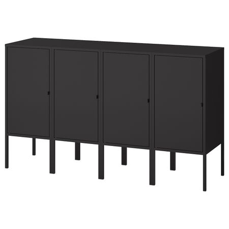 Комбинация для хранения, антрацит 140x35x82 см IKEA LIXHULT ЛИКСГУЛЬТ 993.883.61
