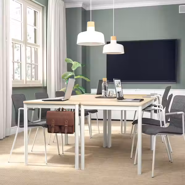 LÄKTARE Конференц-стул - классический серый/белый - схема-чертеж с размерами