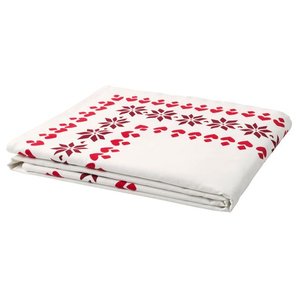 Скатерть ВИНТЕР 2017, красный, белый (145x240 см) - фото 1