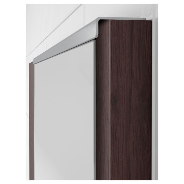 Зеркало ЛИЛЛОНГЕН, черно-коричневый (60x11x78 см) - схема-чертеж с размерами