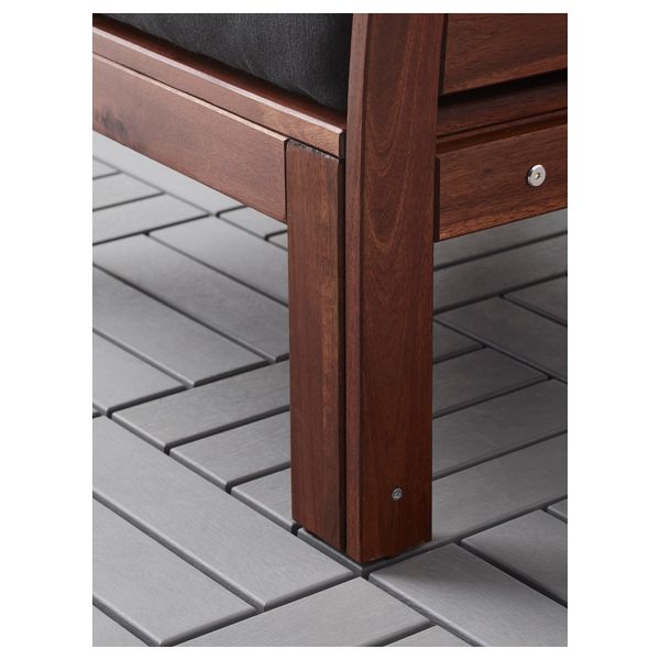 4-местный комплект садовой мебели ЭПЛАРО, коричневая морилка, Холло черный черный - фото 5