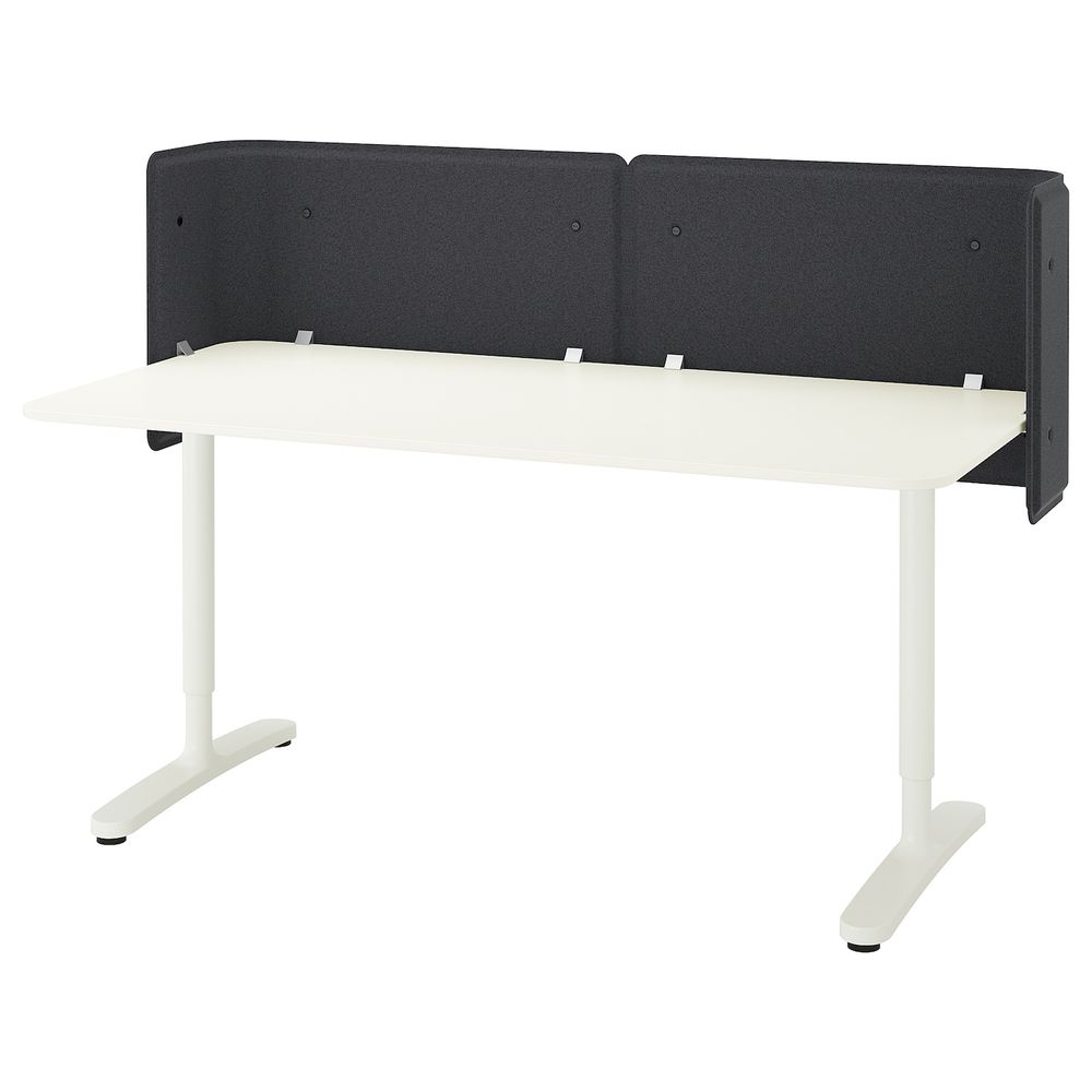 Стол для приемной, белый 160x80 55 см IKEA БЕКАНТ 892.786.50 - фото 1