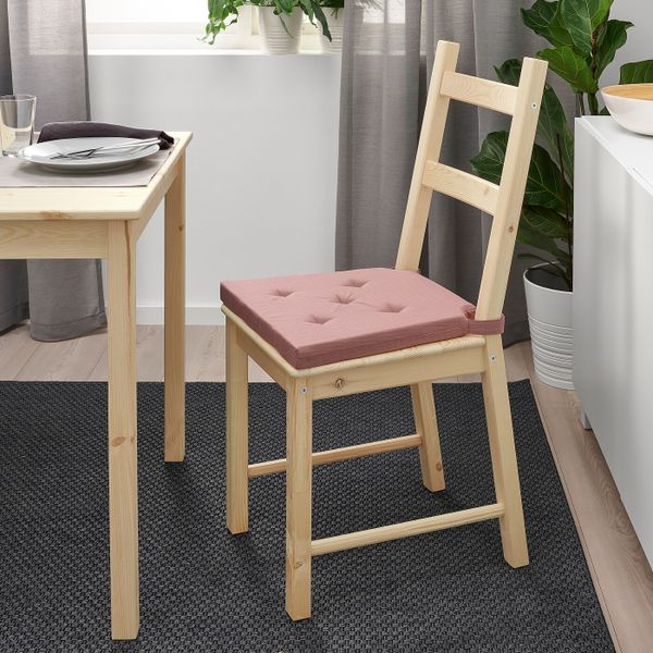 Подушка на стул, розовый 42/35x40x4 см IKEA JUSTINA ЮСТИНА 304.912.47 - фото 2