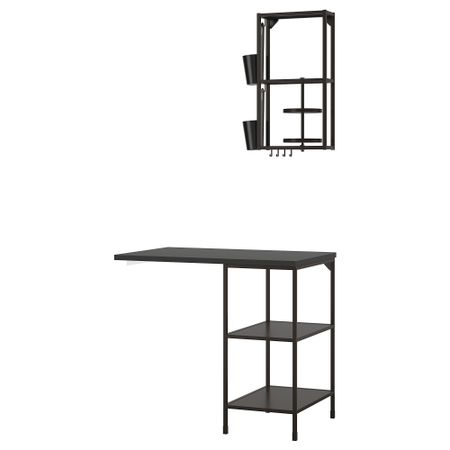 Комбинация с бытовой техникой, 101.5x63.5x222 см, антрацит IKEA ENHET 593.315.74