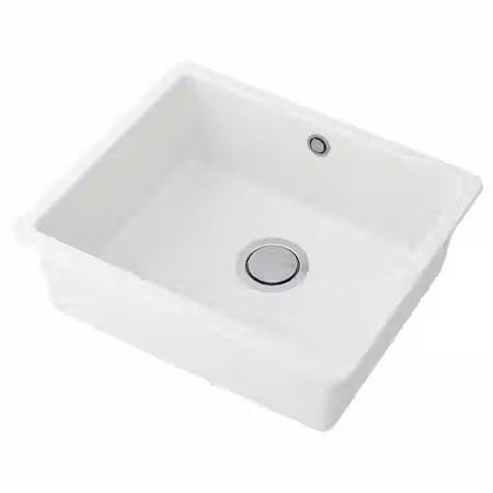 KILSVIKEN Одинарная врезная мойка - белый/кварцевый композит 56x46 см