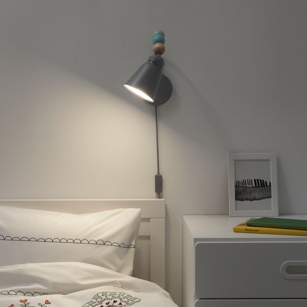 Бра, светодиодный, серый IKEA ЛАНТЛИГ 603.567.33 - фото 2