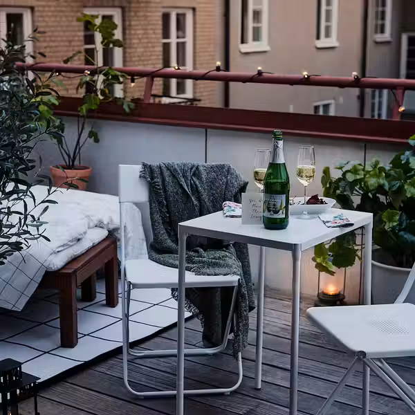 FEJAN Стол+2 складных стула,д/сада - белый/белый - фото 2