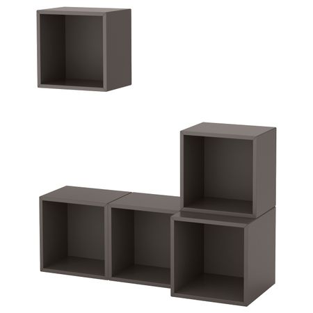 Комбинация настенных шкафов, темно-серый 105x35x120 см IKEA EKET ЭКЕТ 291.891.00