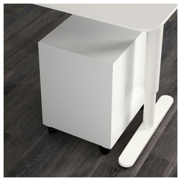 Тумба на колесиках с 3 ящиками ЭРИК, белый (41x57 см) - фото 5