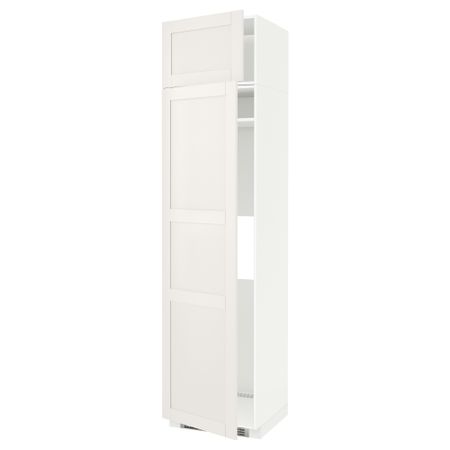 Высокий шкаф для холодильника или морозильник МЕТОД, белый, Сэведаль белый