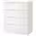 MALM Комод с 4 ящиками - белый 80x100 см