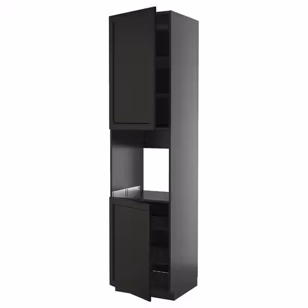 METOD Высок шкаф д/духовки/2дверцы/полки - фото 1