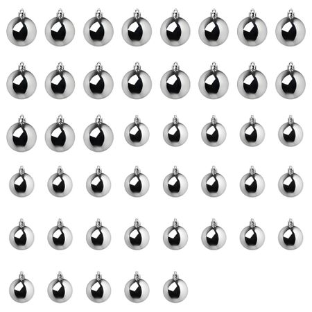 Украшение шар, 45 шт. ВИНТЕР 2018, серебристый