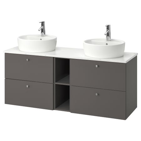 Шкаф под раковину, столешница 45, раковина, 142x49x74 cm IKEA GODMORGON ГОДМОРГОН, TOLKEN ТОЛКЕН, TÖRNVIKEN ТОРНВИКЕН 193.385.39
