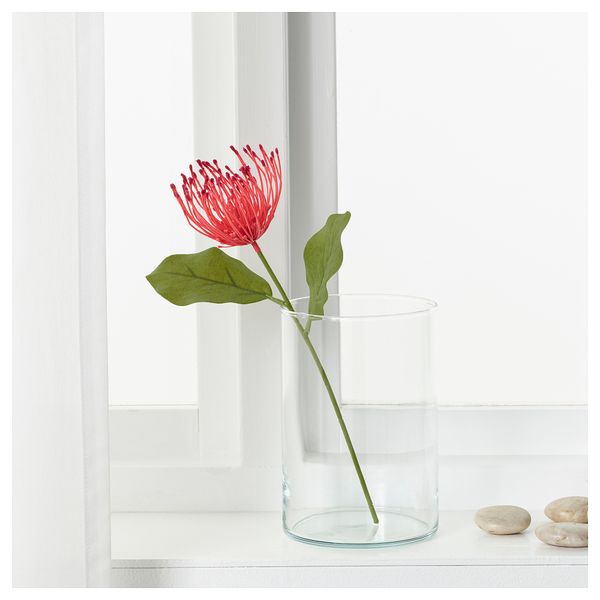 Цветок искусственный СМИККА, протея, красный (30 см) - фото 2