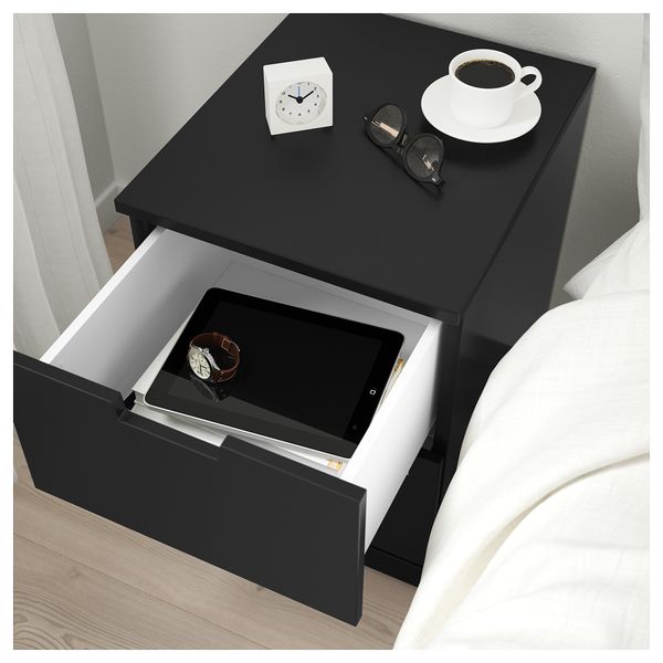 Комод с 2 ящиками НОРДЛИ, антрацит (40x54 см) - фото 4