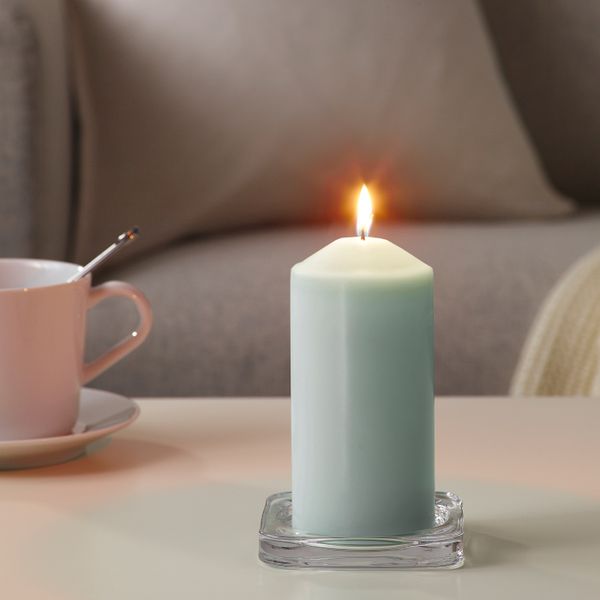 Неароматическая свеча формовая, светло-зеленый, 14 см IKEA ДАГЛИГЕН 404.462.35 - схема-чертеж с размерами