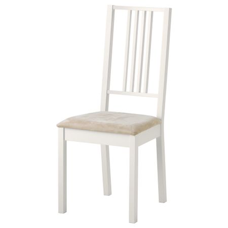 Стул БЁРЬЕ, белый, Кунгсвик песочный