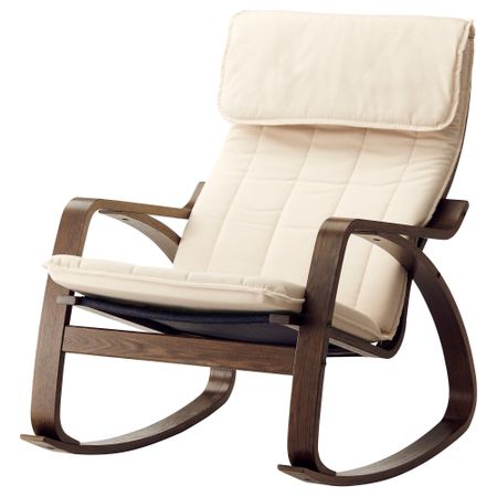 Кресло-качалка ПОЭНГ, коричневый, Ранста неокрашенный