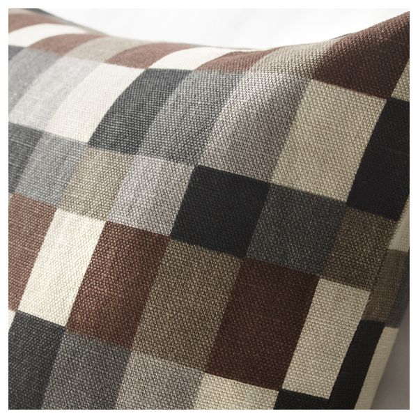 Чехол на подушку СТОКГОЛЬМ, клетка, бежевый (50x50 см) - фото 2
