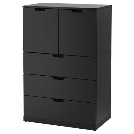 Комод с 5 ящиками, антрацит, 80x122 см IKEA NORDLI НОРДЛИ 992.765.75