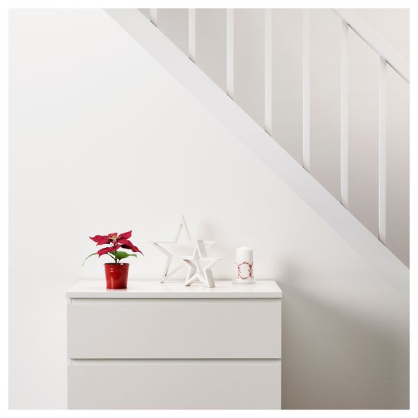 Искусственное растение в горшке ФЕЙКА, "Рождественская звезда" красный (9 см) - фото 2