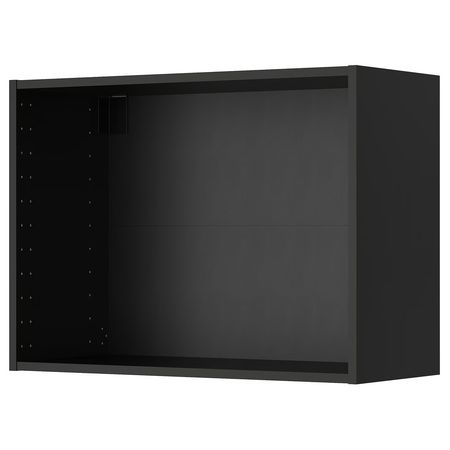 METOD Шкаф навесной - черно-серый 80x37x60 см