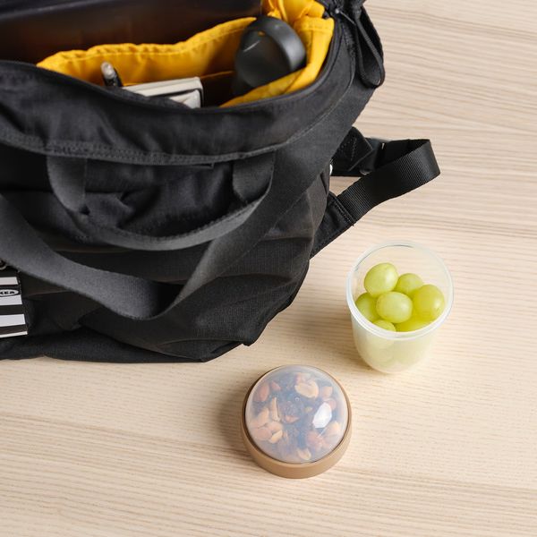 SPLITTERNY СПЛИТТЕРНЮ Контейнер для еды - прозрачный/серо-коричневый светлый 300 мл - схема-чертеж с размерами