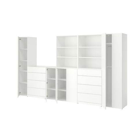 LASTARE Комбинация д/хранения - белый 380x42x200 см