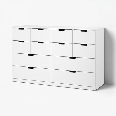 NORDLI Комод с 12 ящиками - белый 160x99 см