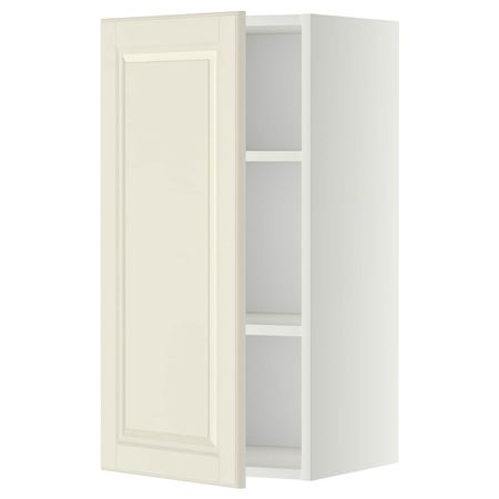 Навесной шкаф с полками, белый/Будбин белый с оттенком 40x80 см IKEA METOD МЕТОД 694.461.74