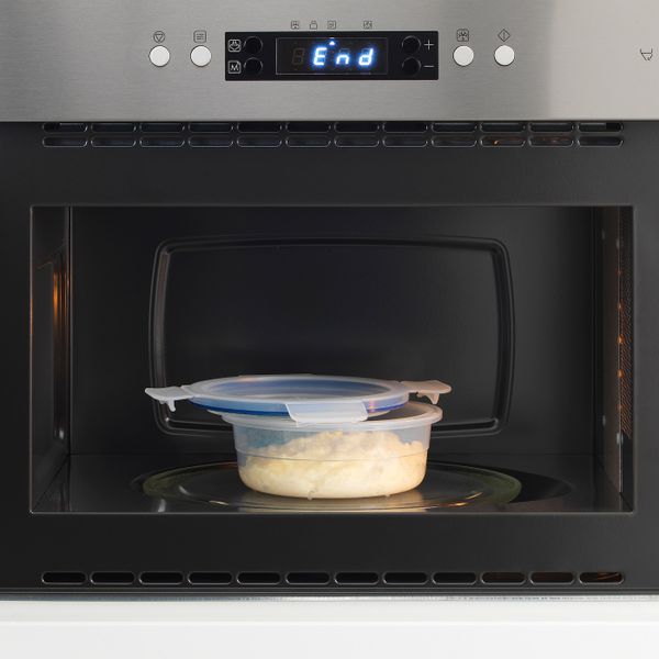 Контейнер для продуктов с крышкой, круглой формы/пластик 450 мл IKEA IKEA 365+ ИКЕА/365+ 992.690.99 - схема-чертеж с размерами