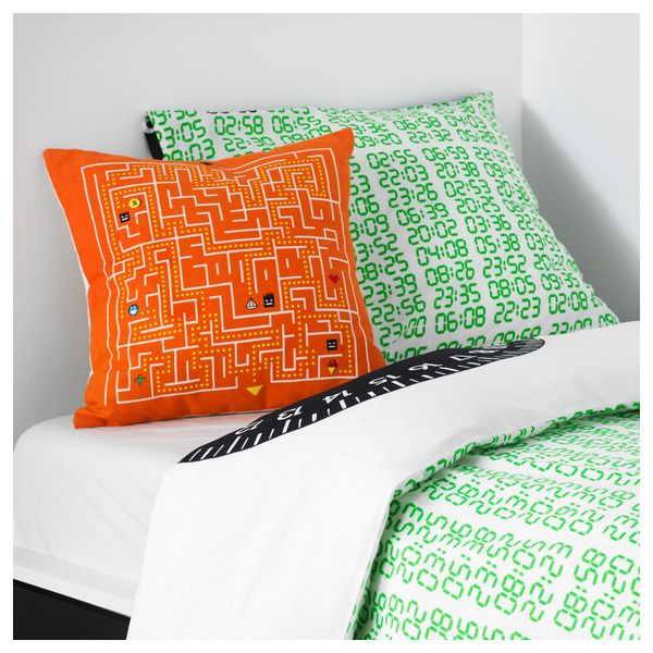 Подушка СЛИНГРИГ, белый, оранжевый (40x40 см) - фото 2