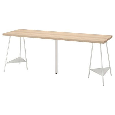 Письменный стол, беленый дуб/белый 200x60 см IKEA LAGKAPTEN ЛАГКАПТЕН / TILLSLAG ТИЛЛЬСЛАГ 894.176.51