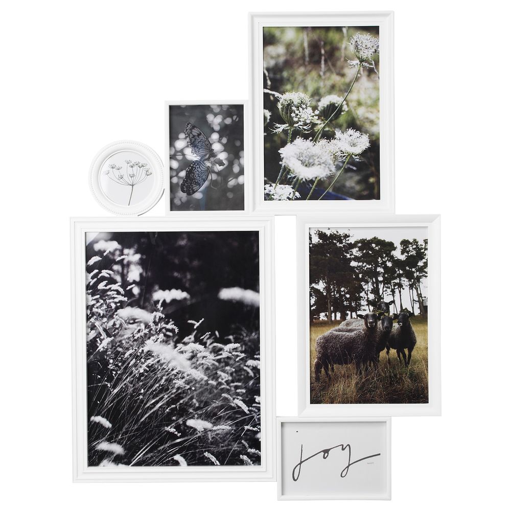 Рама для коллажа на 6 фото, белый IKEA VITABY ВИТАБИ 103.825.79 - фото 1