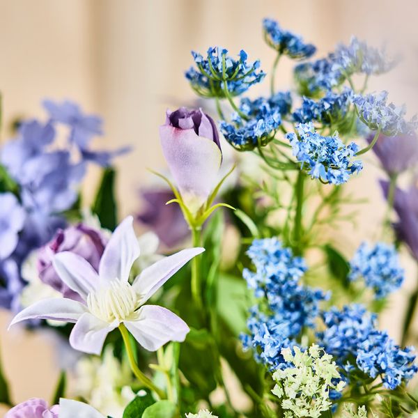 SMYCKA Искусственный букет - д/дома/улицы/синий/сиреневый 70 см - схема-чертеж с размерами