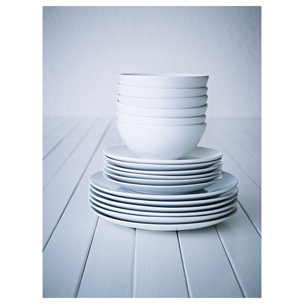 Миска ФЭРГРИК, белый, фаянс (16 см) - схема-чертеж с размерами