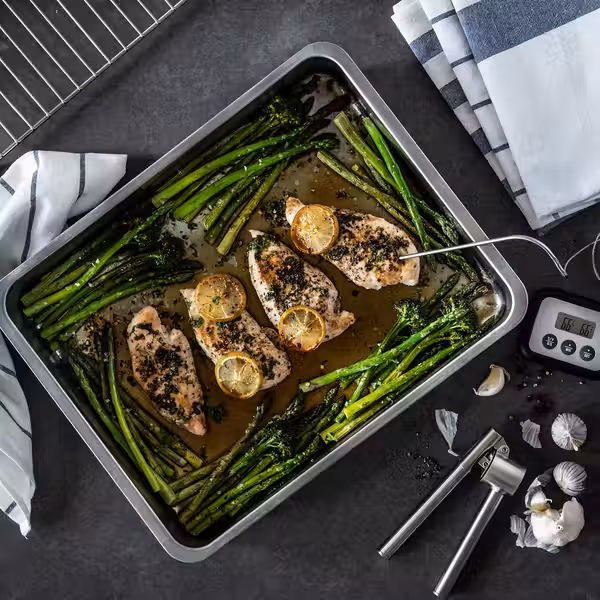 KONCIS Форма для печи с решеткой - нержавеющ сталь 40x32 см - фото 3