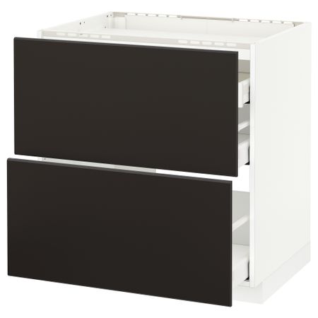 Напольный шкаф, 2 Фронтальная панель, 3 ящика, 80x60 cm IKEA METOD МЕТОД, MAXIMERA МАКСИМЕРА 492.120.10