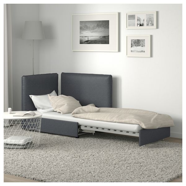 Модульный диван-кровать ВАЛЛЕНТУНА, Хилларед темно-серый - фото 5