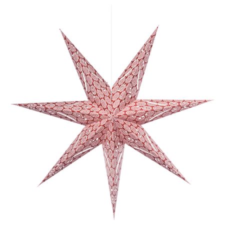 Подвесной светильник СТРОЛА, звезда красный (100 см)