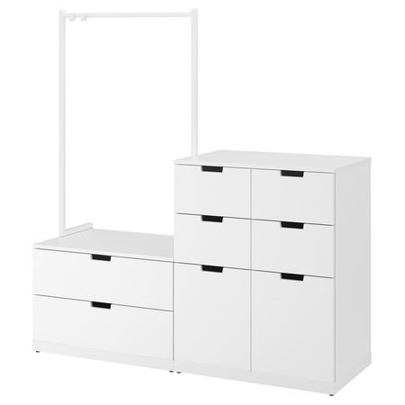 NORDLI Комод с 8 ящиками - белый 160x169 см